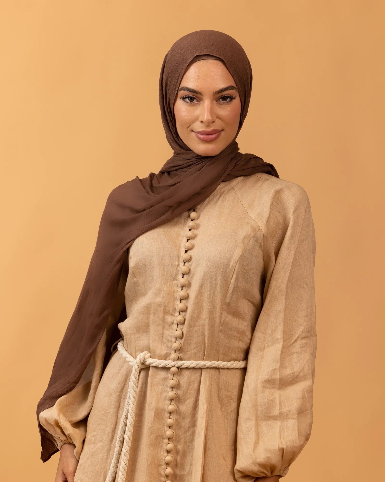 Luxe Pressed Rayon Hijab - Chocolate