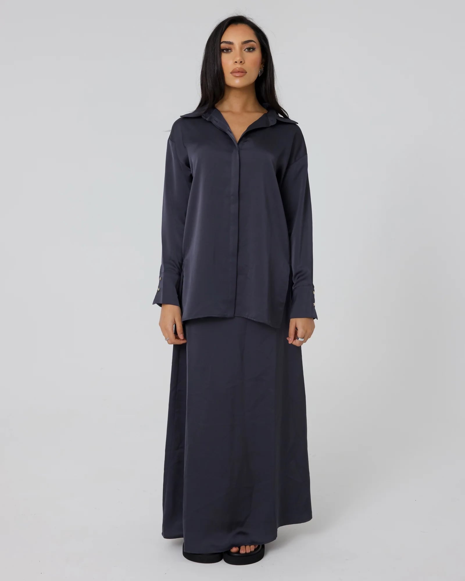 AMORE SIGNATURE SHIRT -STEEL ms4