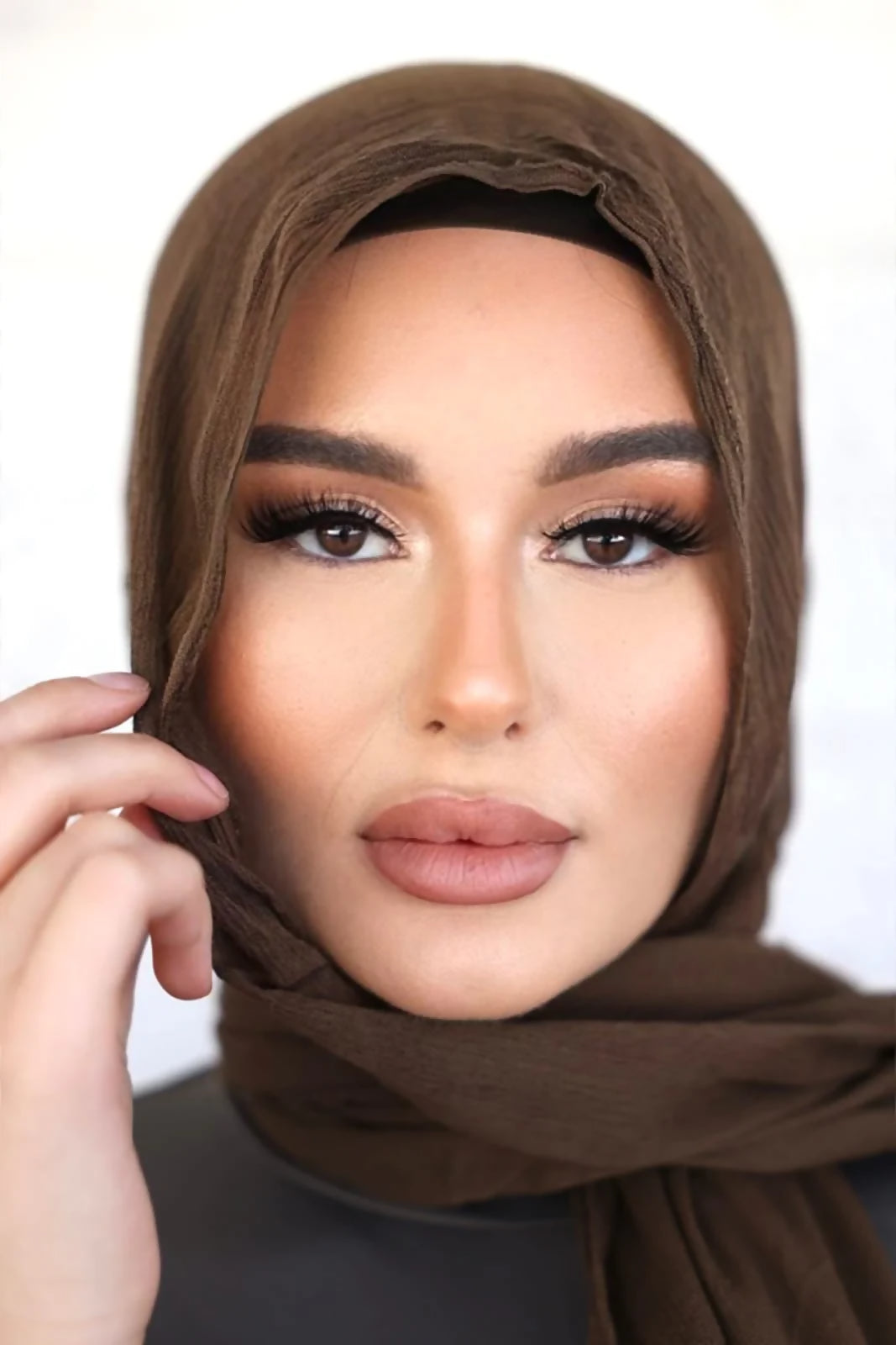 Luxe Rayon Hijab Frayed Edge - CHOCOLATE