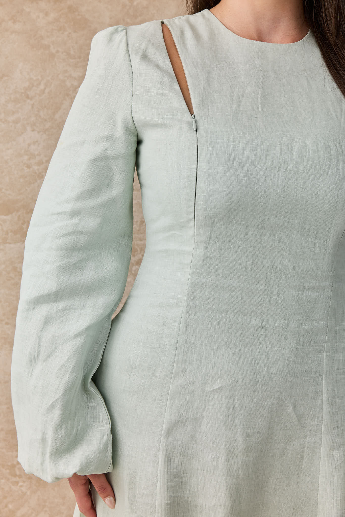 Daffodil Linen Maxi Nursing Dress - Blue Gum