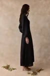 Daffodil Linen Maxi Nursing Dress - Black