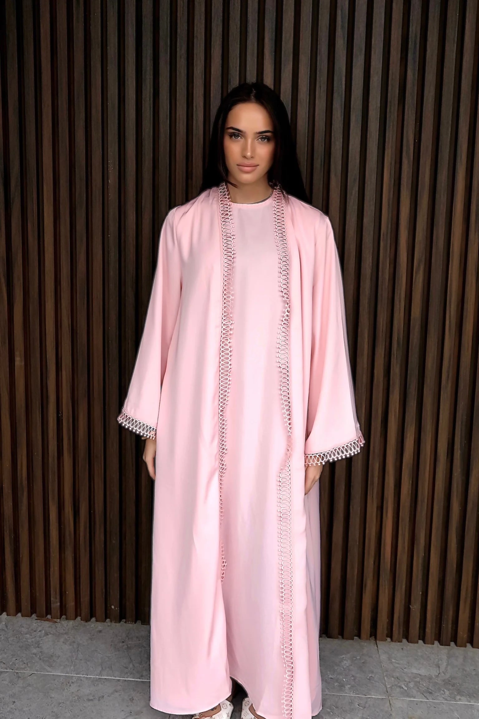 Qamari Abaya Pink