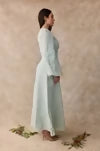 Daffodil Linen Maxi Nursing Dress - Blue Gum